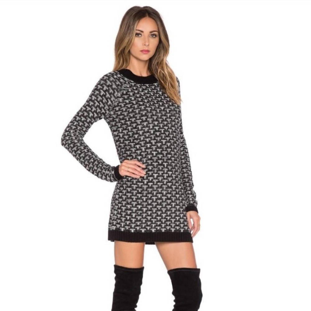 Knitz For Love & Lemons Big Sur Sweater Mini Dress Sz S Womens Contemporary EUC